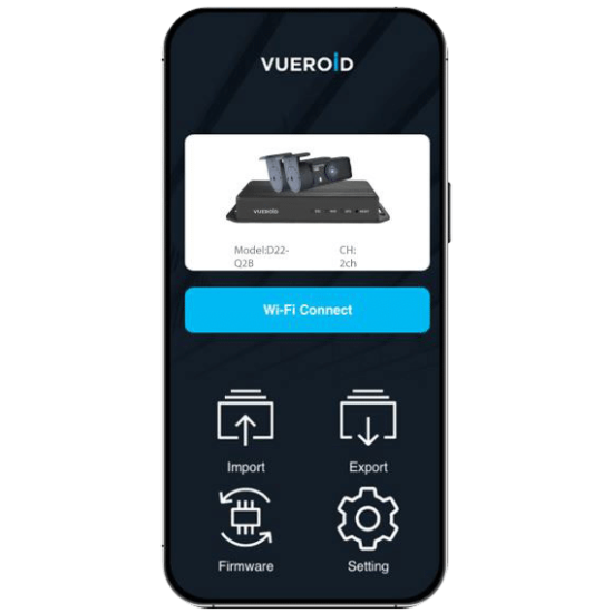 Vueroid D40-Q2 2CH 256GB Rejestrator jazdy PREMIUM VUEROID D40-Q2.
